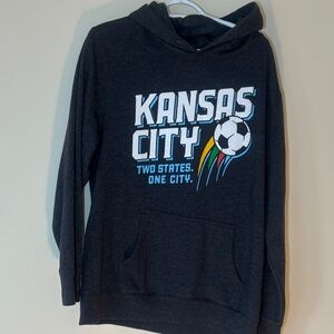 Charlie Hustle Sporting KC "Retro Wiz" logo Dark Gray Hoodie